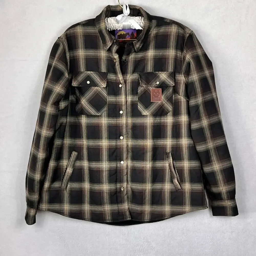 Dixxon Flannel Co Womens The Rip Jacket Sherpa Limited Edition Snap Yellowstone - Picture 1 of 10